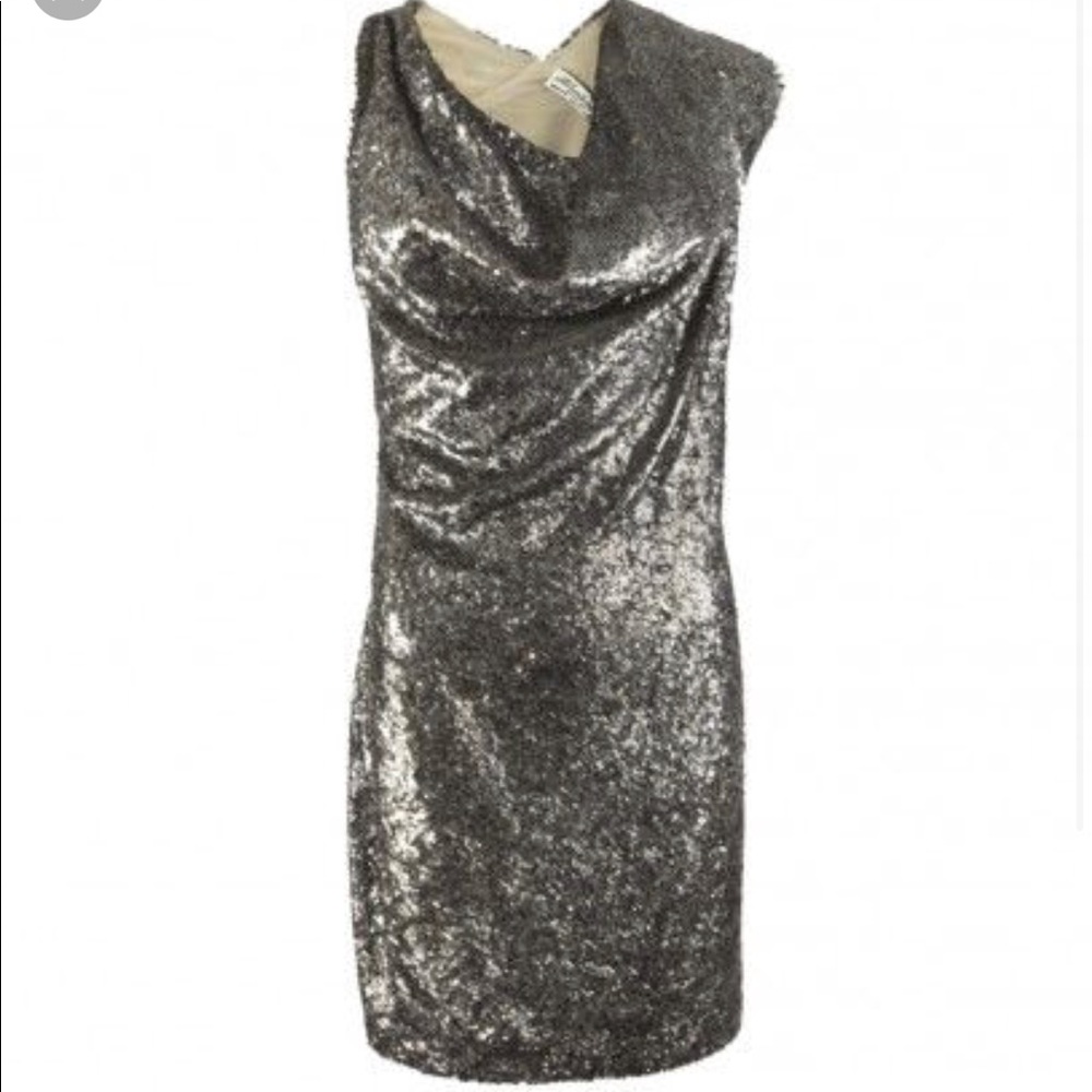 All Saint Velutina Dress in gold